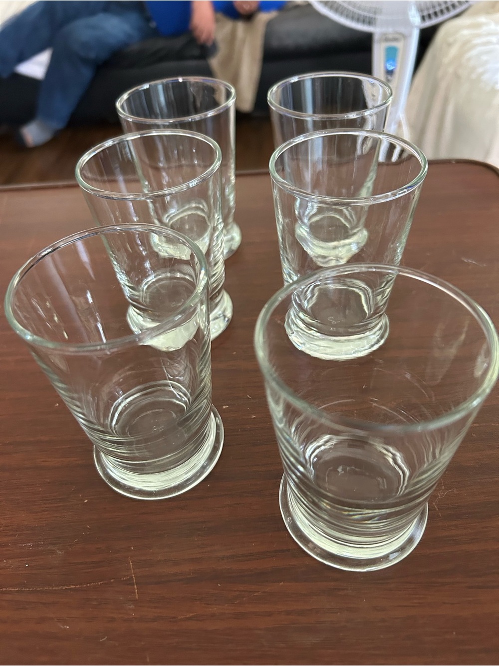 NOS Libbey Clear Glass Tumbler Set - 6-Pack, holds 7 oz